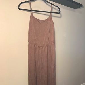 Cropped Brown Jumpsuit